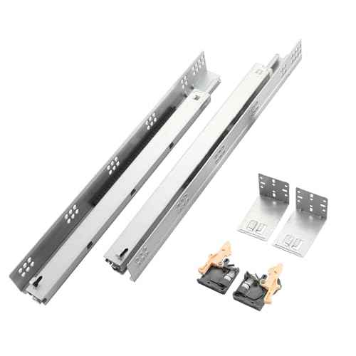 6 Pairs of 12 Inch Undermount Soft Close Drawer Slides Bottom Mount Full Extension 100LB Capacity with Adjustable Locking Devices and Brackets