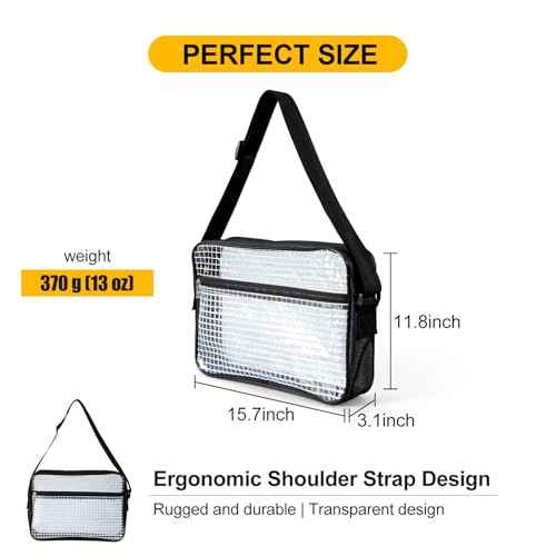 15.7 Inch Tool Bag-Transparent & Anti-static Cleanroom Engineer Bag for Work and Travel£¨fabric shoulder straps£©