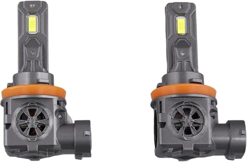 Termitor H11/H9/H8 Bulbs, 50,000LM 10X Ultra-Brightness, Real 1:1 Halogen Mini Size, 6500K Cool White H11 Fog Light Conversion Kits, 10-Year Extended Lifespan, Plug and Play, Pack of 2