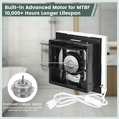 8" Shutter Exhaust Fan, 310CFM Window or Wall Mount Ventilation Fan for Greenhouse, Attic, Garage, Bathroom, Kitchen