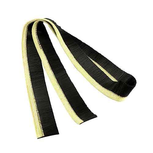 QWORK CNC Vacuum Brush, 70MM x 2M Vacuum Cleaner Engraving Machine Dust Shoe Brush Dust Cover for CNC Router Spindle Motor, Black