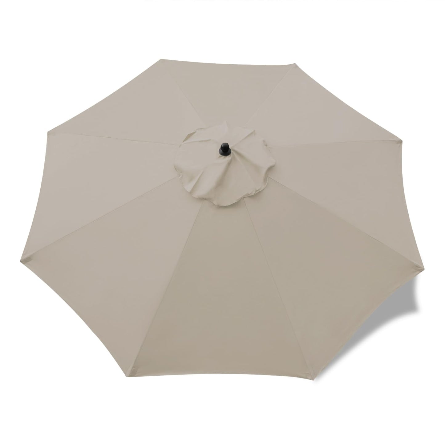 Sunnyglade 9ft Patio Umbrella Replacement Canopy Market Umbrella Top Canopy with 8 Ribs (Light Brown)
