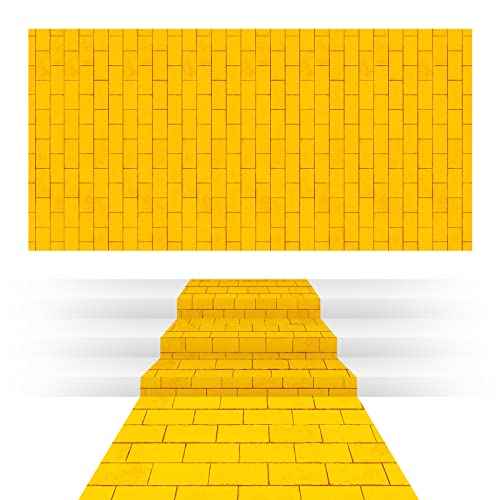 Chuangdi Gold Brick Stone Wall Backdrop Stone Wall Scene Setter Sheet Wallpaper Curtains Door Removable Brick Tablecloth Photo for Winter Halloween(2 Sheets,4.49 x 8.99 ft)
