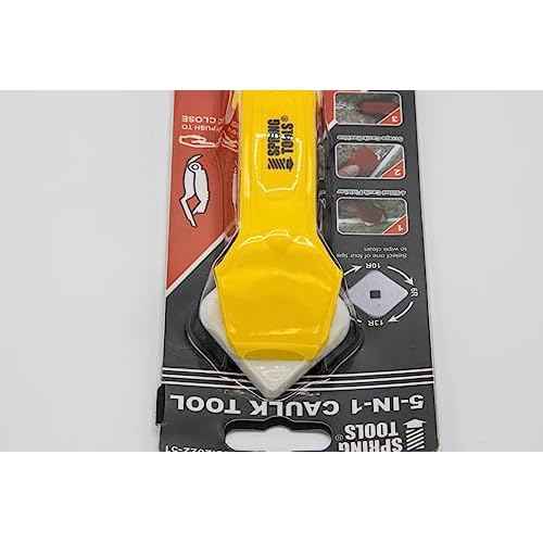 Spring Tools 5-1 Caulk Tool; 5 in 1 Caulking Tools Caulk Finishing Tool Caulk Remover Tool Caulk Remove Scraper Silicone Tool for Bathroom