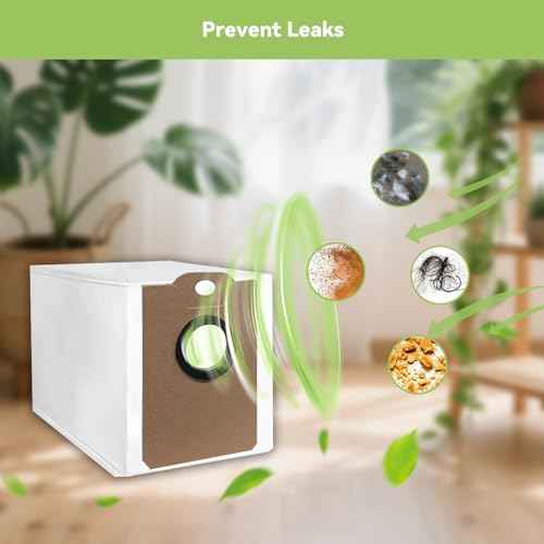 6-Pack MS1 Vacuum Bags for MONSGA MS1 MAX Robot Vacuum - Replacement Parts, Disposable Large Capacity Dust Bags