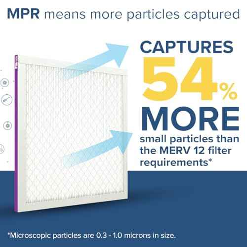 Filtrete 18x25x1 AC Furnace Air Filter, MERV 12, MPR 1500, CERTIFIED asthma & allergy friendly, 3 Month Pleated 1-Inch Electrostatic Air Cleaning Filter, 4-Pack (Actual Size 17.81 x 24.81 x 0.81 in)