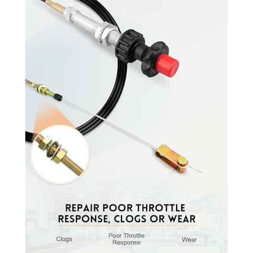 VCGTX06 6FT Heavy Duty Vernier Adjustable Lock Cable Fit for Household, Industrial and Commercial PTO and Dump Applications, with Detachable Cable Head