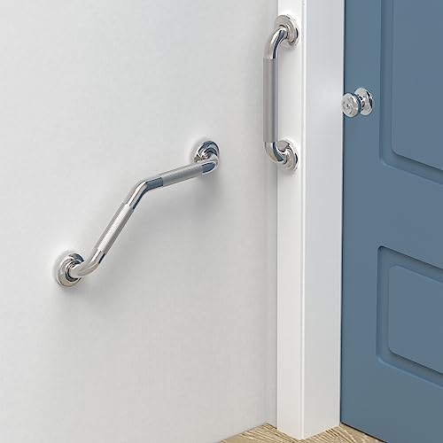 1-1/4" Knurled Grab Bar, ADA Compliant Bath Safety Shower Handrail, Bathroom Mobility Aid Handle for Seniors and Disabled, Heavy Duty 500lbs Support