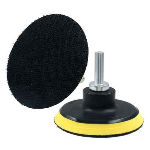 Luomorgo 3 Inch Hook & Loop Backing Pad Orbital Sander Polisher Sanding Pad with M10 Drill Adapter 2pcs
