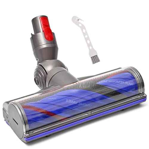 Upgrade Anti-Tangle Replacement Vacuum Head for Dyson V7,V8, Cyclone V10,V11,V15 Cordless Vacuum Cleaner Quick Release Motor-Head Brush Roller, for Thin Carpets, Hardwood Floor