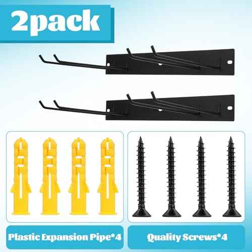 2 Pack Folding Chair Storage Rack for Chair Organization and Garage Wall Mount Storage, Garden Tool Rack Organizer