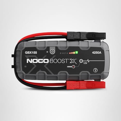 NOCO Boost X GBX155: 4250A UltraSafe Jump Starter – 12V Lithium Battery Booster Pack, Portable Jump Box, Power Bank & Jumper Cables - for 10.0L Gas and 8.0L Diesel Engines