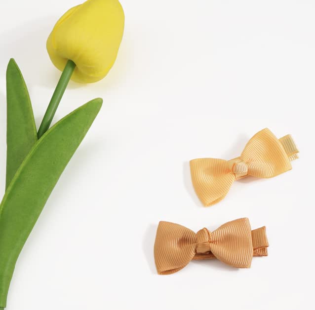 CÉLLOT Baby Hair Clips 50PCS Baby Girls Fully Lined Baby Bows Hair Pins Tiny 2" Hair Bows Alligator Clips for Baby Girls Infants Toddlers in Pairs