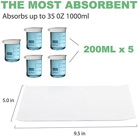 LaSyL Super Absorbent Commode Pads - 100 Count Wholesale Value Pack - for Camping Portable Toilet Bags, Commodes Liners Disposable, Bed Pan, Potty Chair-Leak Proof
