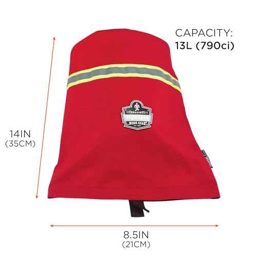 Ergodyne Arsenal 5082L Fireman's SCBA Respirator Firefighter Mask Bag for Air Pack with Drop Down Access for SCBA Mask, Fleece Lined