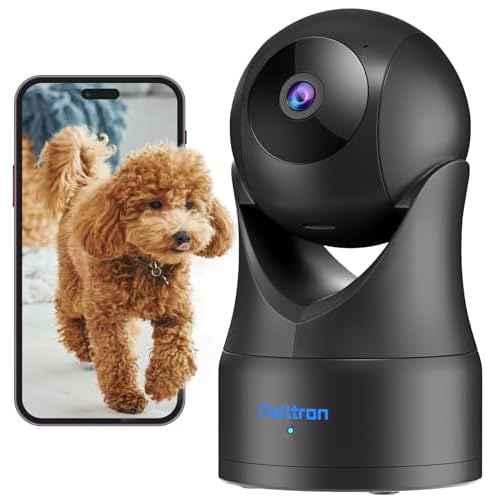 owltron Indoor Camera 2K, 360 Cameras for Home Security with Motion Detection, Baby Monitor with Phone App, 2.4G WiFi Pet Cam with Night Vision & 2-Way Audio