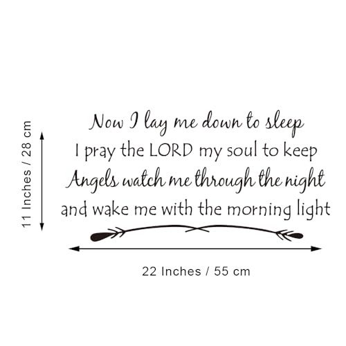 Now I Lay me Down to Sleep I Pray The Lord My Soul Psalm 4 Vinyl Wall Decal Faith Quotes Home D?cor Evening Prayer