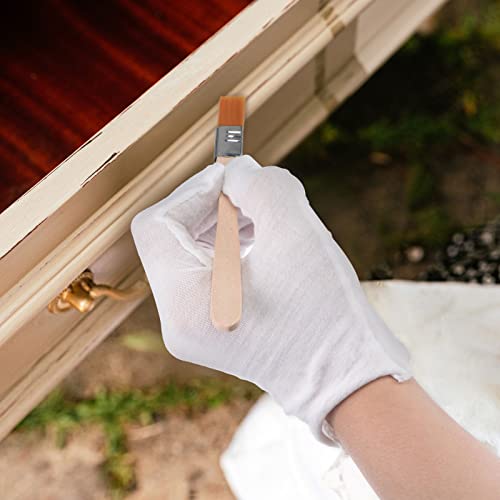 uxcell 0.5" Width Small Paint Brush Nylon Bristle with Wood Handle Painting Tool for Wall, Door, Cabinets, Furniture, Fences 6Pcs