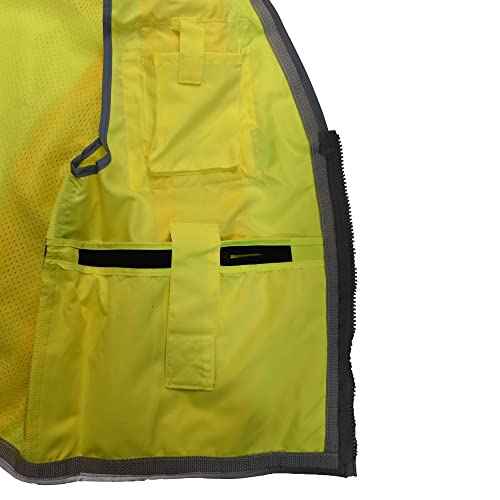 Radians SV55 Class 2 Heavy Woven Two Tone Engineer Vest with Padded Neck to Support Extra Weight in Cargo Pockets