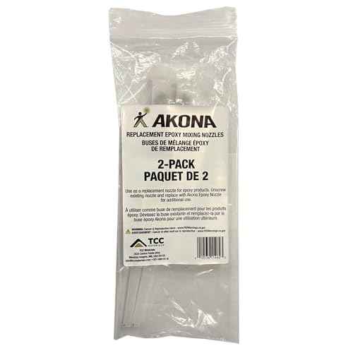 Akona Epoxy Nozzles - Nozzles for Repair Products, Great for 2 Part Epoxy Projects, Continue Projects Later, Works with Variety of Products (2-Pack)
