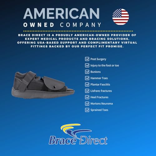 Deluxe Post Op Shoe - Adjustable Medical Support for Broken Toes, Foot Injuries, Fractures, Bunions and Surgical Recovery L3260 - Size XL (Men’s US 12.5-14 / Women’s US 13.5-15)
