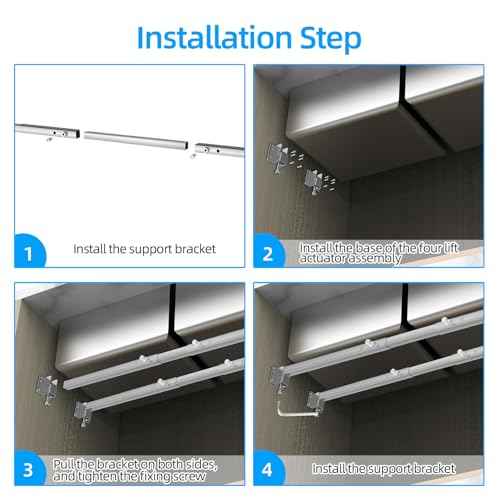 Qualward Undermount Sink Brackets,Adjustable Undermount Sink Support, Stainless Steel Installation Kit for Undermount Kitchen Sink Adjustable Support Pole (29-40 inches)