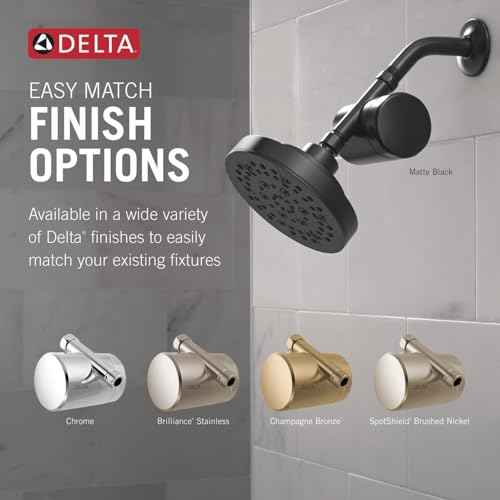 Delta Faucet Clarifi Standard Shower Filter Attachment with Filter, Shower Water Filter, Shower Head Filter, Chrome 7SF100