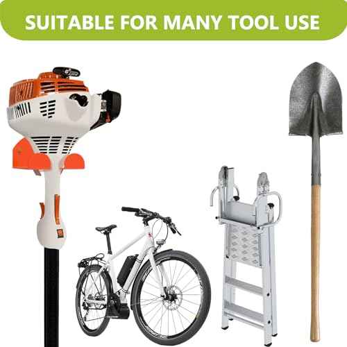 2 Pack Garage Organizer Trimmer Rack Heavy Duty Weed Eater Hanger Trimmer Hanger Garden Power Tool Hanger for Grass Trimmer, Hedge Trimmer, Garage Trimmer Garden Tools