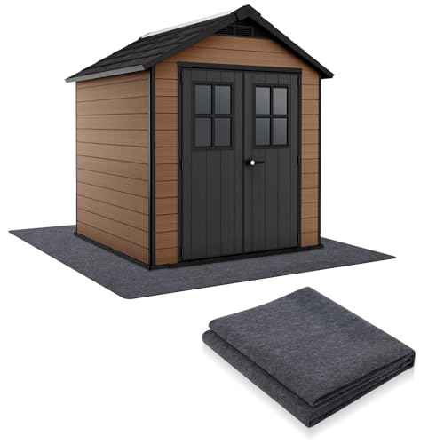 Outdoor Storage Shed Mat Waterproof 6.2x4.2ft,Thickened Garage Floor Mat Carport Oil Mat,Non Slip Shed Flooring Protector Mat for Patio,Garden,Furniture,Moto,Car