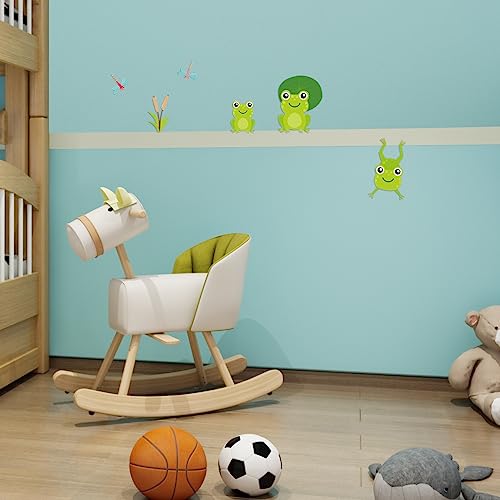 LACHEERY Light Green Wallpaper Border Peel and Stick Wall Border Trim for Walls Kid Girls Bedroom Pastel Green Bulletin Board Borders Trim for Classroom Borders Bathroom Mirror Frame Roll 3"x197"