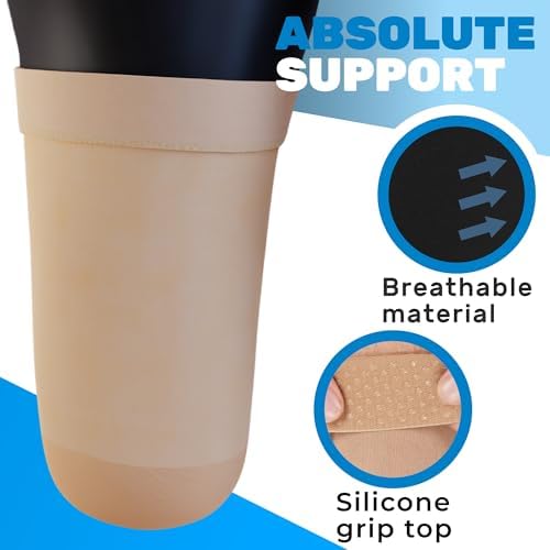 ABSOLUTE SUPPORT Above Knee Amputee Compression Socks Prosthetic Stump Shrinker, Post-Amputation 20-30 mmHg, A520