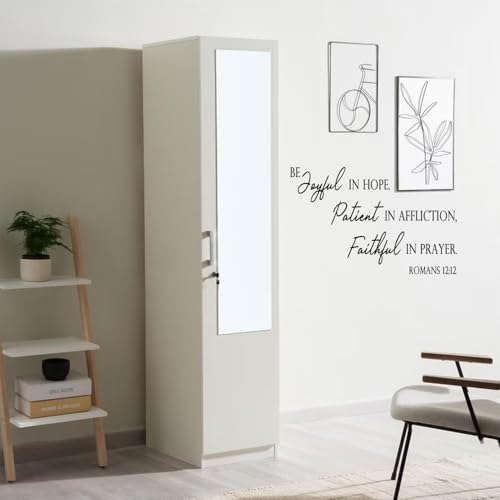 Be?Joyful?in?Hope,?Patient?in?Affliction,?Faithful?in?Prayer -Romans?12:12?Christian Quotes Bible Verse Vinyl Wall Decal Sticker, Carved Art Letter