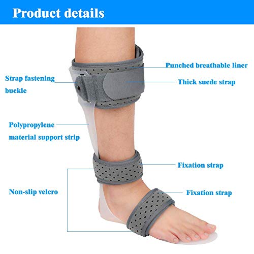 AFO Drop Foot Brace Medical Ankle Foot Orthosis Support Foot Drop Postural Correction Brace (Right/XL)