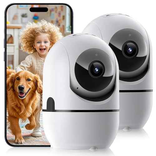 Indoor Security Camera, 5G&2.4G WiFi Security Cameras Indoor for Home Security, Pan/Tilt Baby Monitor/Dog/Pet Camera with Phone App Motion Sensor & Night Vision. TF/CloudStorage (2Pack)