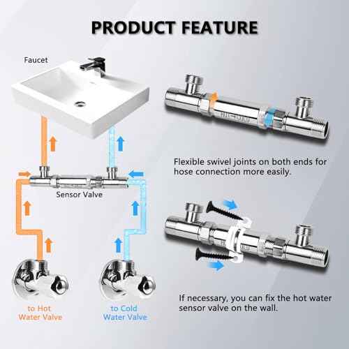 Sensor Valve fit for Watts Instant Hot Water Recirculating Pump Bypass Valve 304 Stainless Steel Replace Old Plastic Version, Replace #367010 595926 500800 500805
