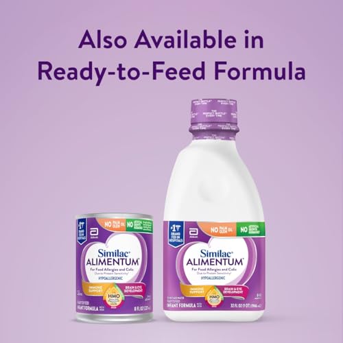 Similac Alimentum With 2'-FL HMO Hypoallergenic Infant Formula, for Food Allergies and Colic Due to Protein Sensitivity, Baby Formula Powder, 19.8-oz Value Can