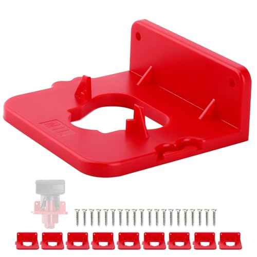 10 Packs Battery Holder Compatible with Mil-Waukee 12v Battery, Wall Mount Holder with 20 Screws for 12v Battery 1.5Ah 2.0Ah 2.5Ah 3.5Ah 4.0Ah 5.0Ah 6.0Ah 6.5Ah