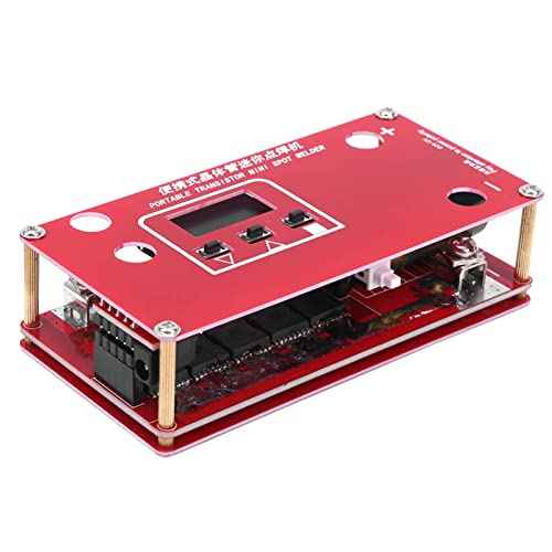 Mini Spot Welder Machine, Portable Battery Powered with LCD Display, 0.1-0.15mm Capacity, Includes Soldering Pens and Power Lines for Battery Repair