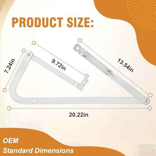 55-1 Attic Ladder Spreader Hinge Arms Compatible with Werner Models Mk 1 Thru Mk 3, A2208 A2210 A2508 A2510 W2208 W2210 W2508 W2510 WH2208 WH2210 WH2508 WH2510 WH3008 WH3010, MFG 2006 and Older