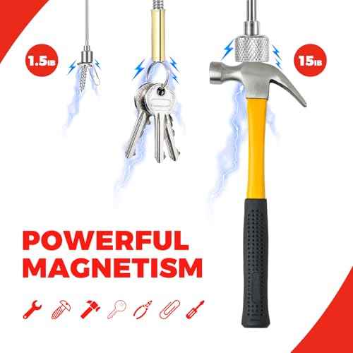3 Pack Magnetic Pickup Tool- Extendable Magnet, Telescopic Magnetic Pick-up Tool, Bendable Flexible Magnetic Pickup Tool