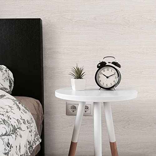 White Wood Contact Paper for Cabinets/Drawers Wood Grain Peel and Stick Wallpaper for Furniture Kitchen Shelf Liner Self-Adhesive Wallpaper Vinyl Waterproof Easy to Install/Clean17.7inW 630inL