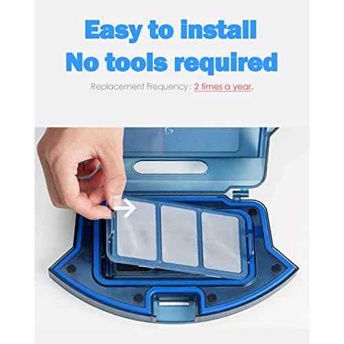 BBT BAMBOOST Prefilter Replacement, Replacement Primary Filter for Eufy 11S, Eufy RoboVac 25C, RoboVac 30, RoboVac 30C, RoboVac 35C, RoboVac 15C, RoboVac 15T, 12, 11S Plus, R450, R500, Pack of 2