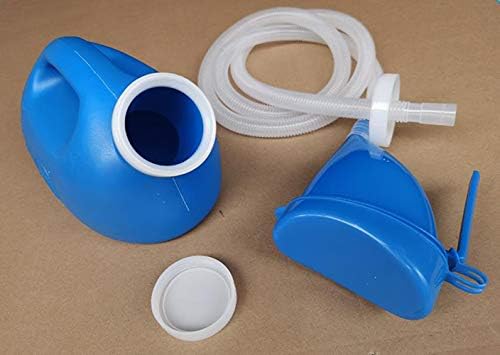 Urinals for Men and Women, 2000ml Portable Urinal Spill Proof Thick Firm Female Male Pee Bottle Urine Collection Container for Elderly Incontinence Home Hospital Emergency Camping Car Travel (Blue)
