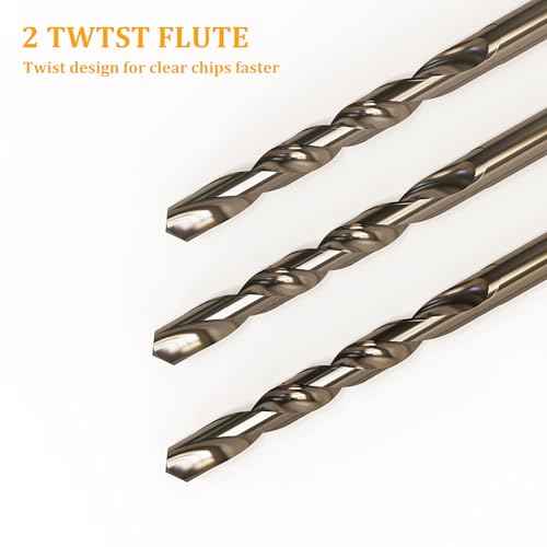 5mm / 0.19" Cobalt Drill Bit Set (10 Pcs), M35 Cobalt Twist Drill Bits for Stainless Steel and Hard Metal
