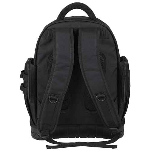 Olympia Tools 17.5 In Tool Organizer Backpack, Heavy-Duty Tool Bag Backpack with Padded Shoulder, Back, and Waist Straps