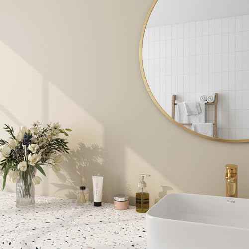 FunStick Taupe Beige Wallpaper Peel and Stick Beige Contact Paper for Cabinets Drawers Countertops Kitchen Vinyl Wrap for Cabinet Wallpaper Waterproof Self Adhesive Wall Paper for Bedroom Walls 16x80