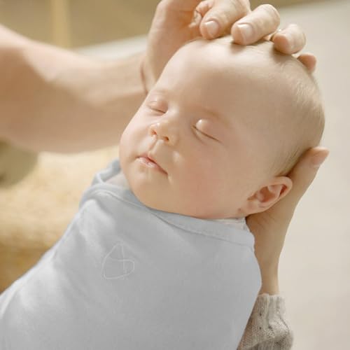 SwaddleMe by Ingenuity Monogram Collection Baby Swaddle, 100% Cotton, Improves Sleep & Calms Startle Reflex, 0-3 Months, Pocket Fold Design for Easy Changes, 1.0 TOG, 3-Pack - Born Free