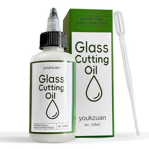 Glass Cutting Oil, 4 oz Suitable to All Glass Cutting Tools, Glass Cutter Oil for Stained Glass, Glass Bottles, Tile Cutter, Mosaic, and Mirrors