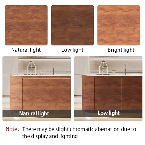 Abyssaly Wood Grain Contact Paper for Shelf, Brown Table Contact Paper Peel and Stick Wallpaper, Adhesivw Decorative Wood Vinyl Peel and Stick Wallpaper for Desk 17.71" X 118"