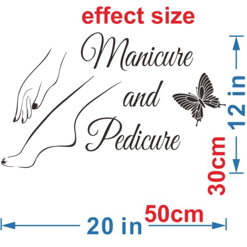 Foot Massage Wall Decal - Manicure and Pedicure Decor Stickers, Spa Treatment Wall Art, and Beauty Salon Decor for Wellness and Relaxation